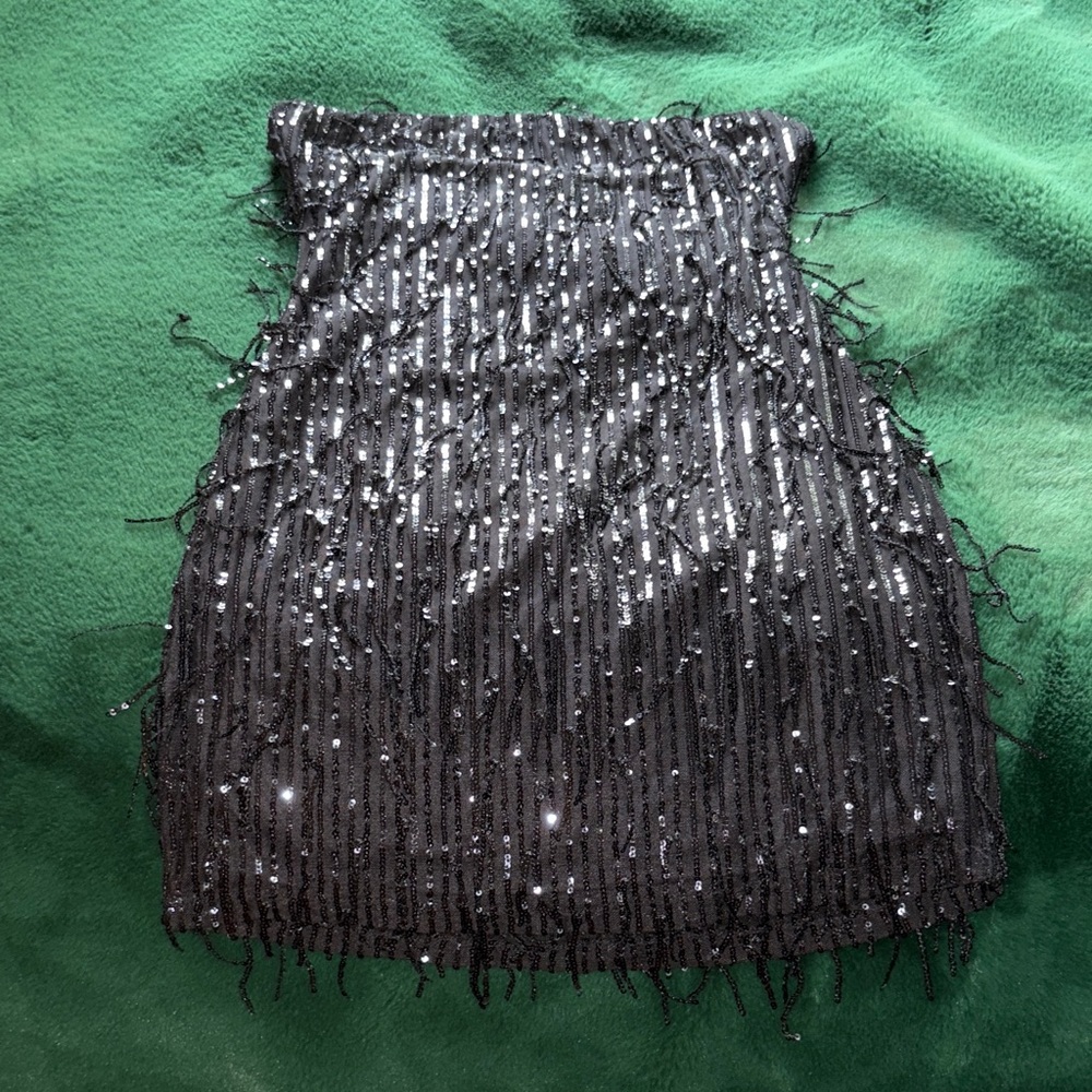 Sparkling Black Sequin Dress